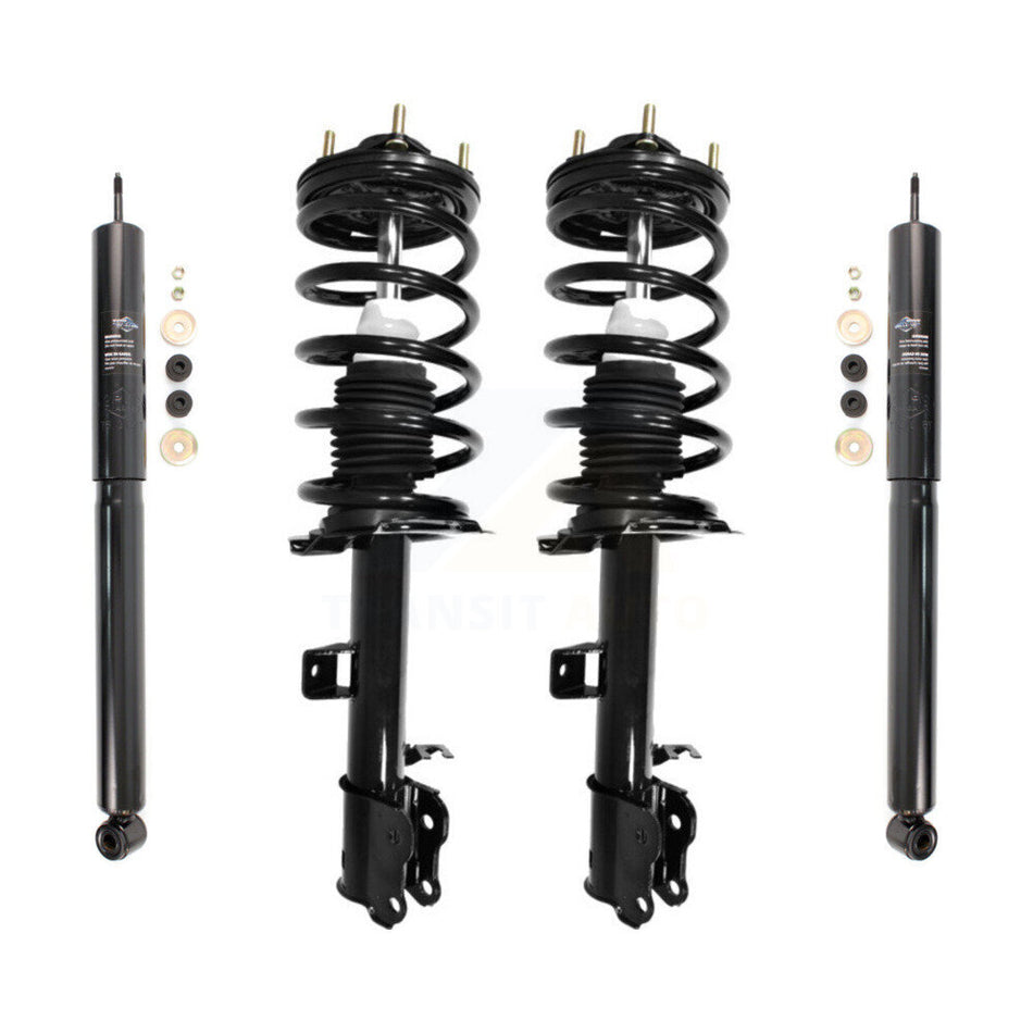 Front Rear Complete Suspension Shocks Strut And Coil Spring Mount Assemblies Kit For Ford Escape Mazda Tribute Mercury Mariner - Left Right Side (Driver Passenger) K78M-100116