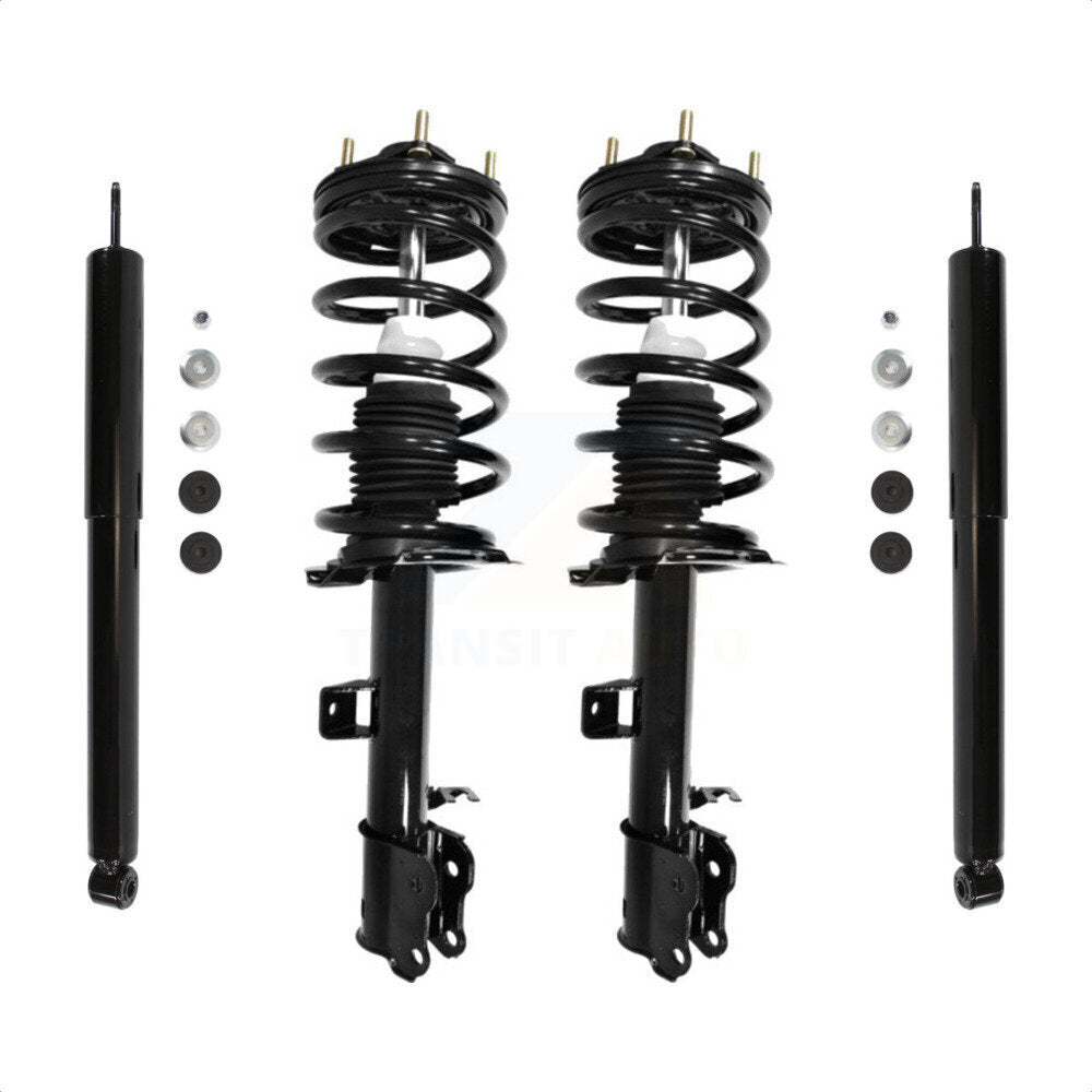 Front Rear Complete Suspension Shocks Strut And Coil Spring Mount Assemblies Kit For Ford Escape Mercury Mariner Mazda Tribute - Left Right Side (Driver Passenger) K78M-100117 by Transit Auto