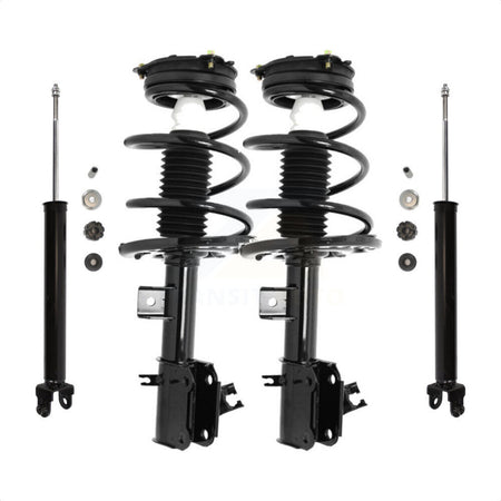 Front Rear Complete Suspension Shocks Strut And Coil Spring Mount Assemblies Kit For 2013-2018 Nissan Altima Sedan with FWD 2.5L Excludes Coupe V6 Engine - Left Right Side K78M-100118 by Transit Auto