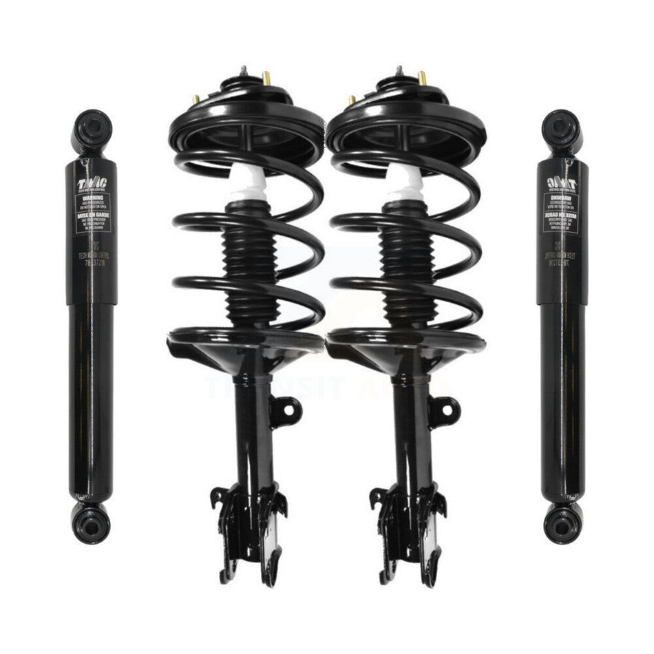 Front Rear Complete Suspension Shocks Strut And Coil Spring Mount Assemblies Kit For 1999-2004 Honda Odyssey - Left Right Side (Driver Passenger) K78M-100120