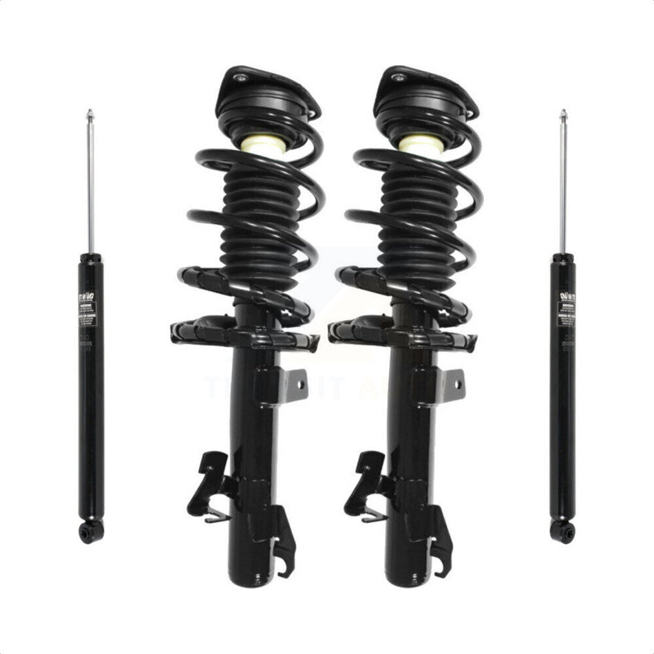 Front Rear Complete Suspension Shocks Strut And Coil Spring Mount Assemblies Kit For Mazda 3 Excludes MazdaSpeed Model - Left Right Side (Driver Passenger) K78M-100124 by Transit Auto