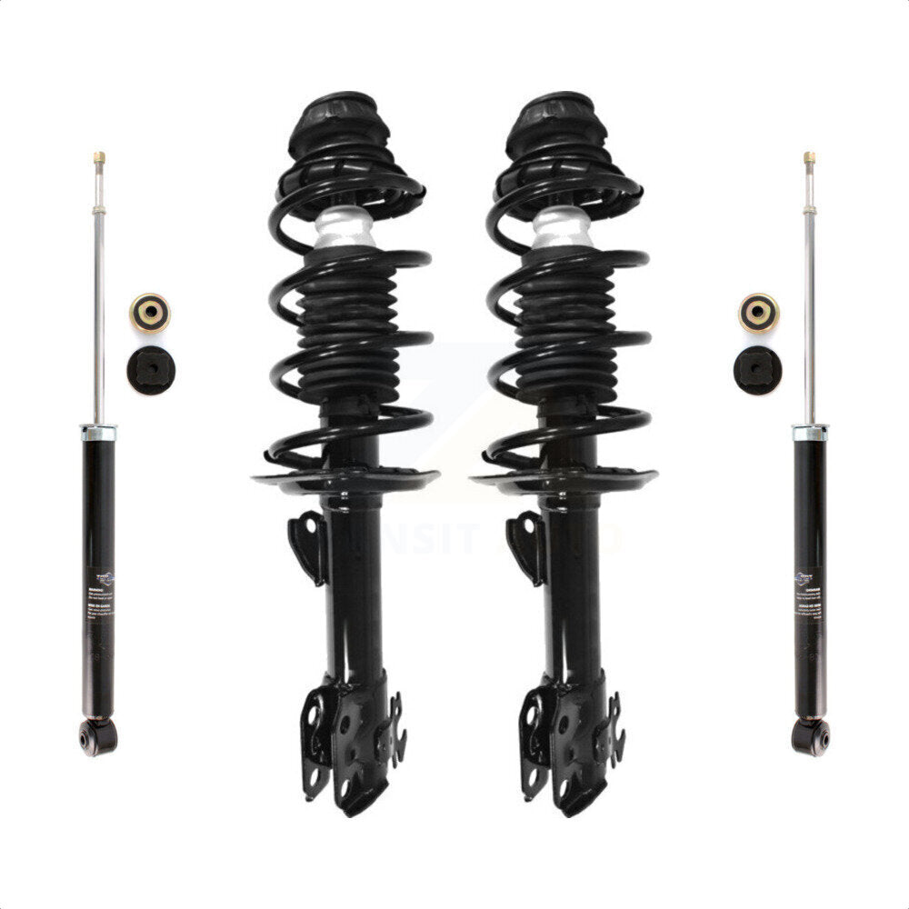 Front Rear Complete Suspension Shocks Strut And Coil Spring Mount Assemblies Kit For 2006-2015 Toyota Yaris - Left Right Side (Driver Passenger) K78M-100131 by Transit Auto