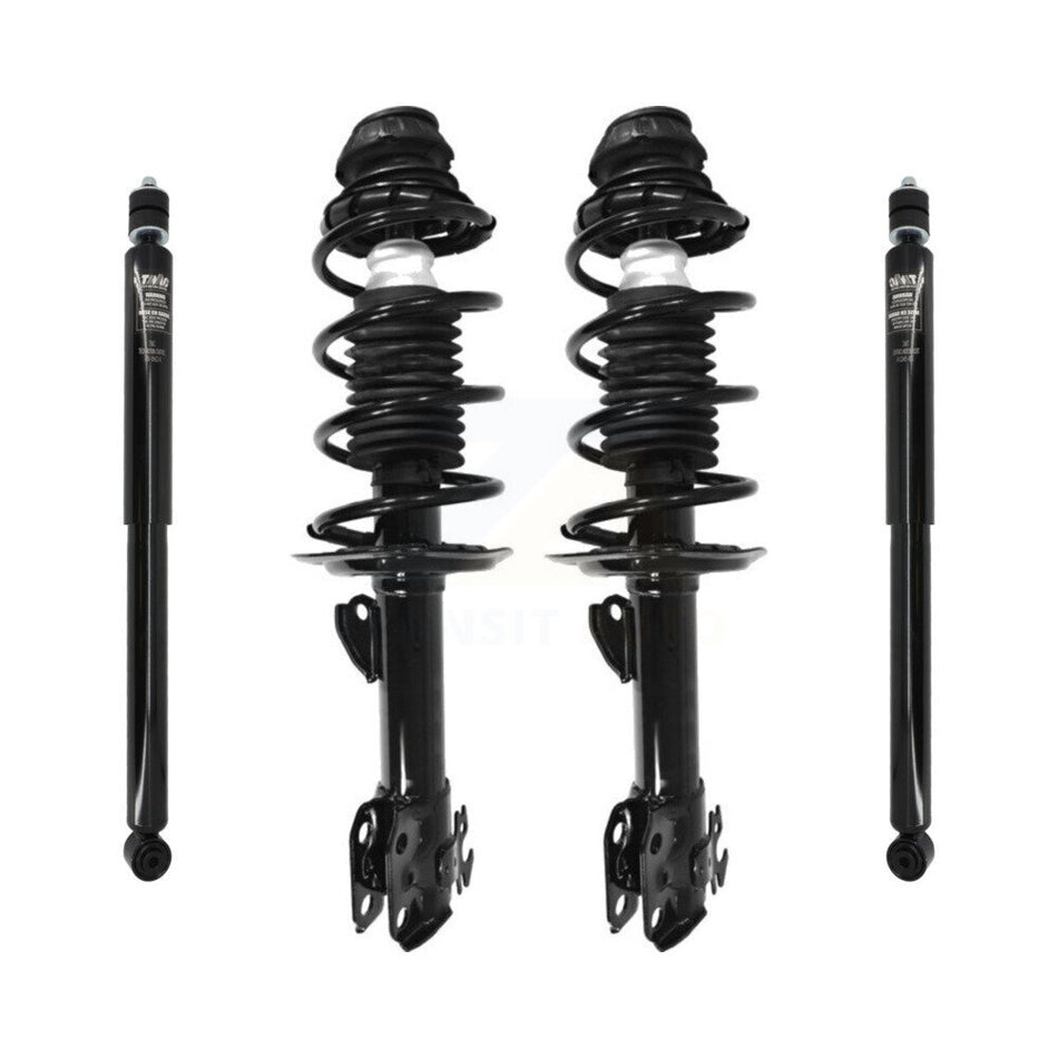 Front Rear Complete Suspension Shocks Strut And Coil Spring Mount Assemblies Kit For 2006-2015 Toyota Yaris - Left Right Side (Driver Passenger) K78M-100131
