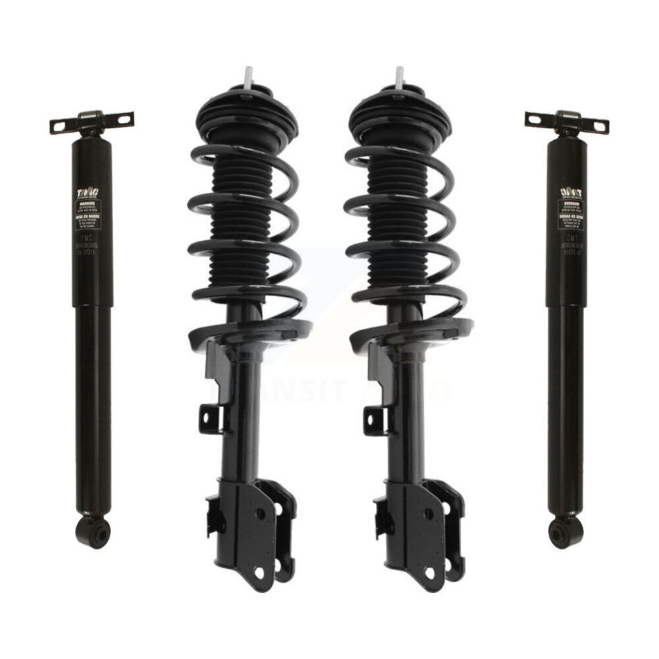 Front Rear Complete Suspension Shocks Strut And Coil Spring Mount Assemblies Kit For 2011-2017 Honda Odyssey - Left Right Side (Driver Passenger) K78M-100137