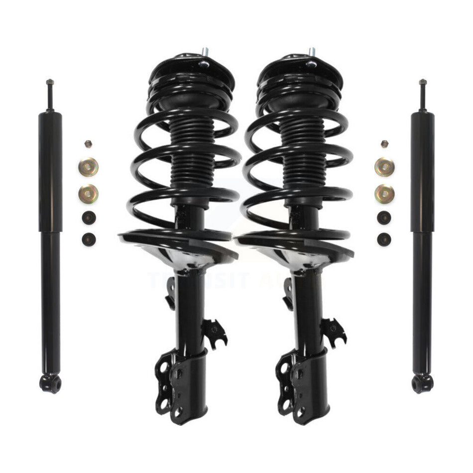Front Rear Complete Suspension Shocks Strut And Coil Spring Mount Assemblies Kit For Toyota Sienna - Left Right Side (Driver Passenger) K78M-100138