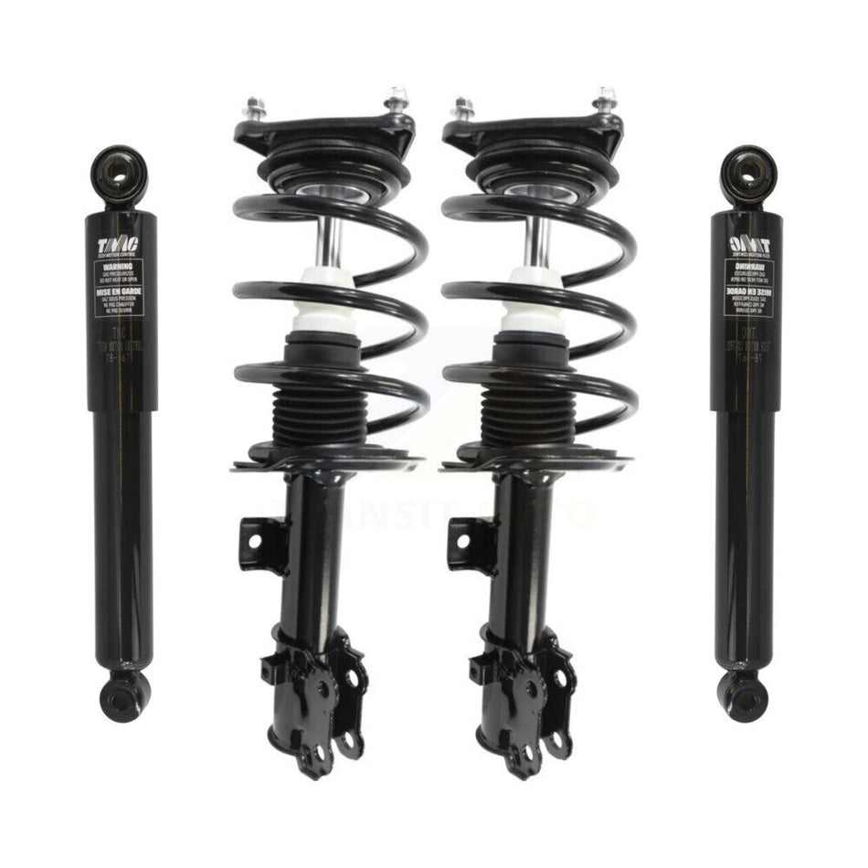 Front Rear Complete Suspension Shocks Strut And Coil Spring Mount Assemblies Kit For Kia Forte Forte5 Koup - Left Right Side (Driver Passenger) K78M-100167