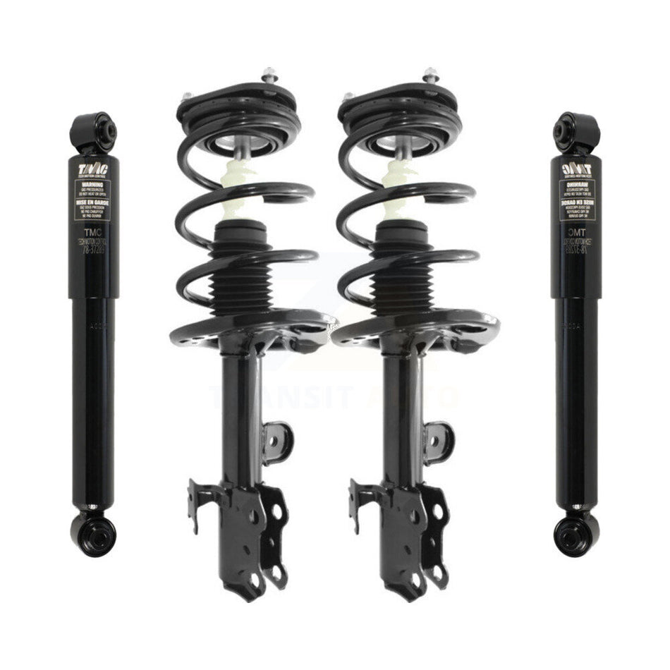 Front Rear Complete Suspension Shocks Strut And Coil Spring Mount Assemblies Kit For Toyota RAV4 Excludes Sport Package - Left Right Side (Driver Passenger) K78M-100168