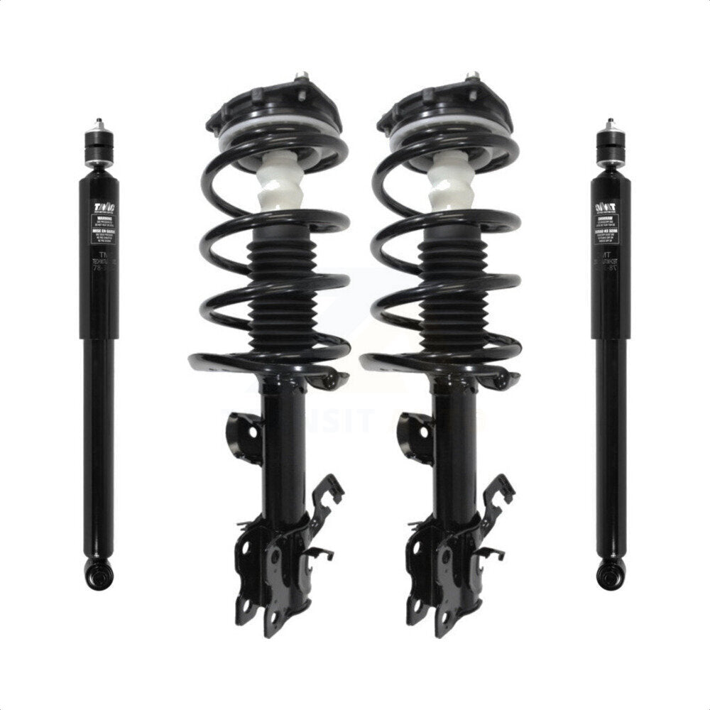 Front Rear Complete Suspension Shocks Strut And Coil Spring Mount Assemblies Kit For 2011-2017 Nissan Juke S SL SV with FWD Excludes All Wheel Drive Nismo Models (Left Right) K78M-100174 by Transit Auto