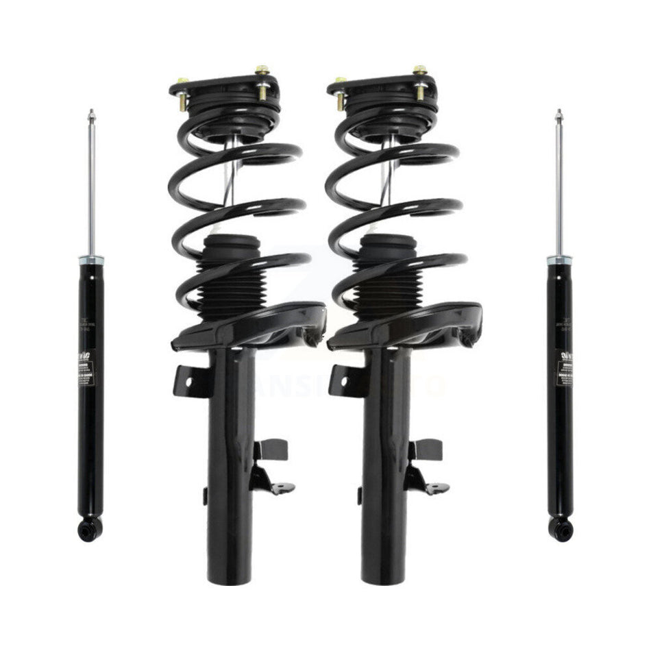 Front Rear Complete Suspension Shocks Strut And Coil Spring Mount Assemblies Kit For Ford Focus Excludes Electric Engine Turbo - Left Right Side (Driver Passenger) K78M-100177
