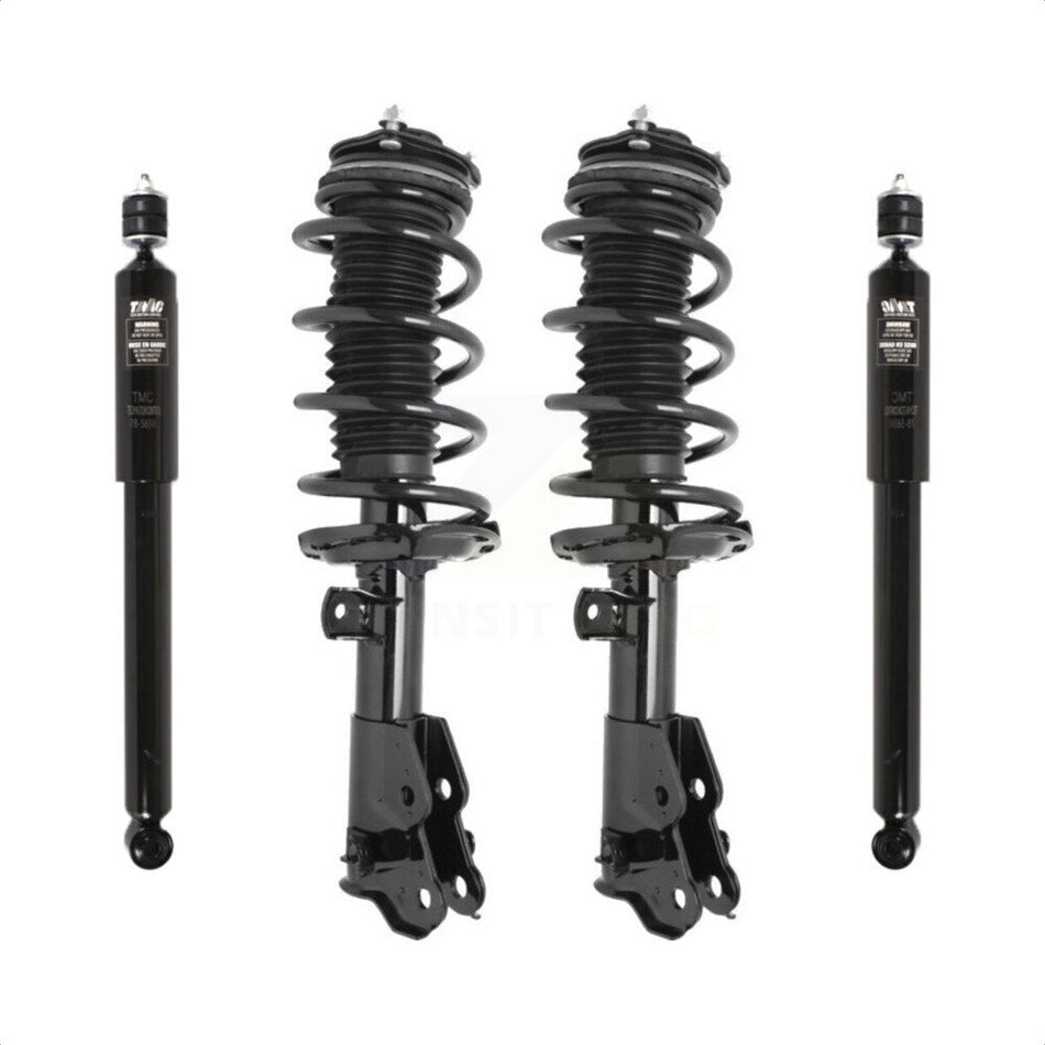 Front Rear Complete Suspension Shocks Strut And Coil Spring Mount Assemblies Kit For 2012 Honda Civic LX EX EX-L GX DX HF with Sedan Excludes Coupe Si Model - Left Right Side K78M-100180 by Transit Auto