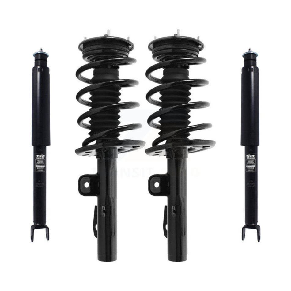 Front Rear Complete Suspension Shocks Strut And Coil Spring Mount Assemblies Kit For 2010-2012 Ford Taurus Excludes Turbo Charged Models - Left Right Side (Driver Passenger) K78M-100185