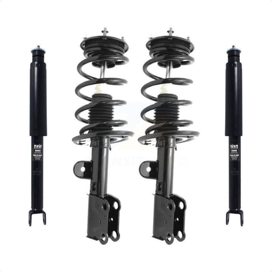 Front Rear Complete Shocks Strut And Coil Spring Mount Assemblies Kit For 2013-2019 Ford Taurus Limited SE SEL with 3.5L Excludes SHO Police Models 4 Cylinder Engine - K78M-100186 by Transit Auto