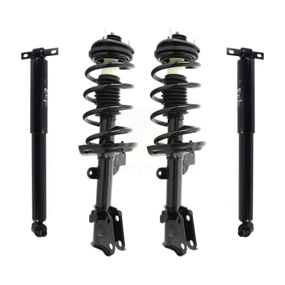 Front Rear Complete Suspension Shocks Strut And Coil Spring Mount Assemblies Kit For 2009-2015 Honda Pilot - Left Right Side (Driver Passenger) K78M-100190