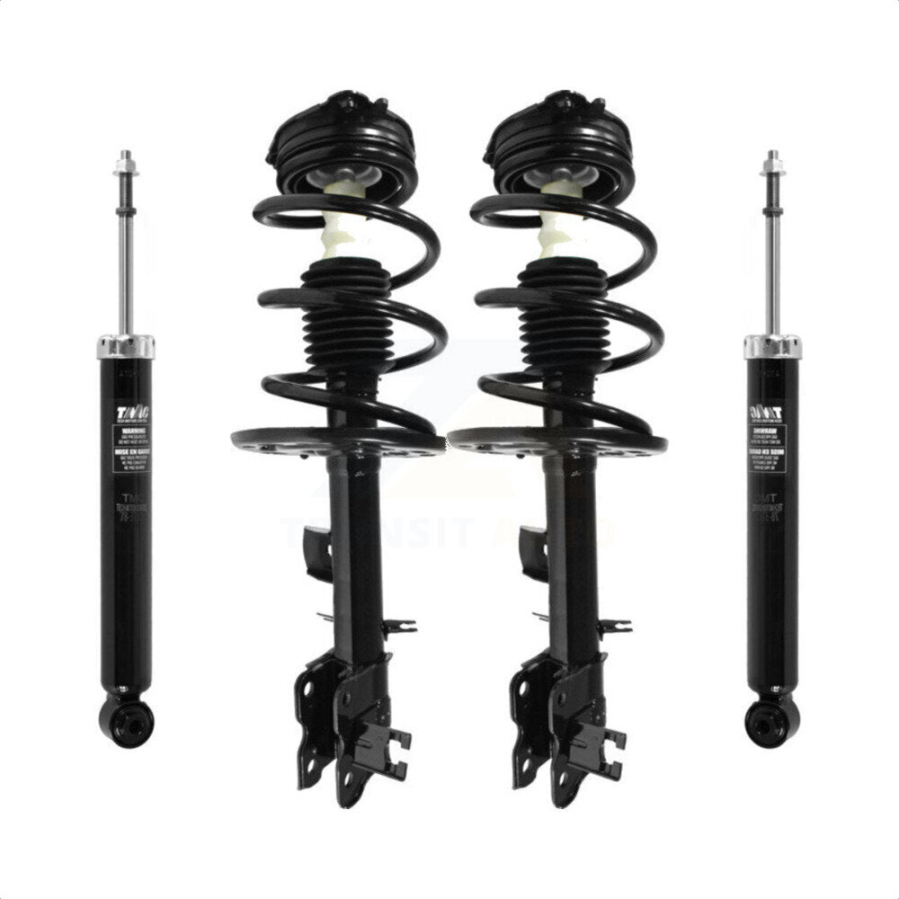 Front Rear Complete Suspension Shocks Strut And Coil Spring Mount Assemblies Kit For 2009-2014 Nissan Murano - Left Right Side (Driver Passenger) K78M-100197 by Transit Auto