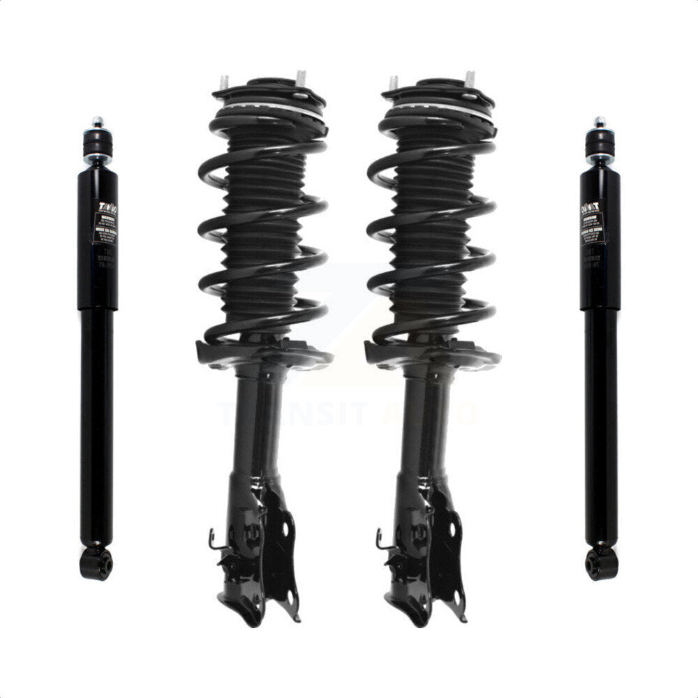 Front Rear Complete Suspension Shocks Strut And Coil Spring Mount Assemblies Kit For Honda Civic Excludes Sedan Si Models - Left Right Side (Driver Passenger) K78M-100199 by Transit Auto