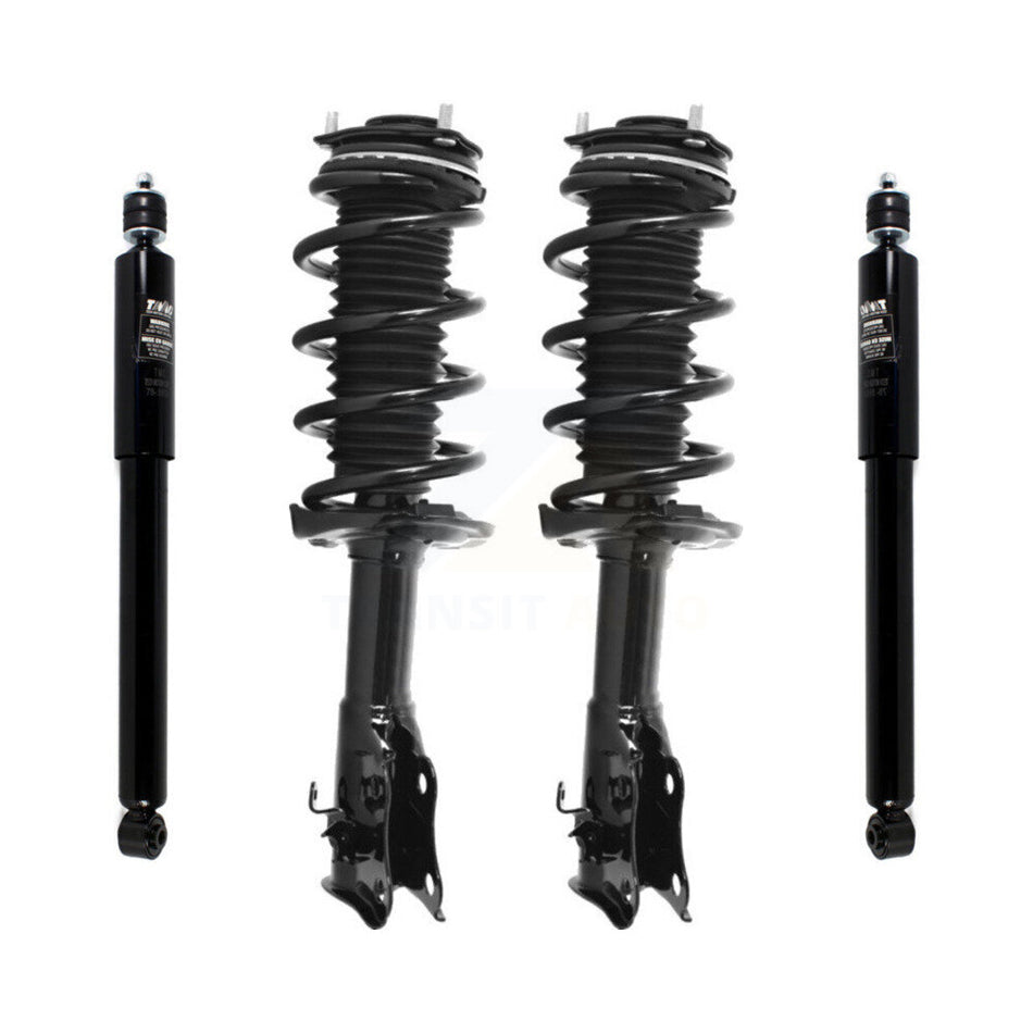 Front Rear Complete Suspension Shocks Strut And Coil Spring Mount Assemblies Kit For Honda Civic Excludes Sedan Si Models - Left Right Side (Driver Passenger) K78M-100199
