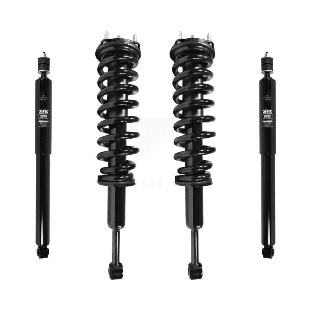 Front Rear Complete Suspension Shocks Strut And Coil Spring Mount Assemblies Kit For Toyota Tundra Excludes TRD Package - Left Right Side (Driver Passenger) K78M-100203 by Transit Auto