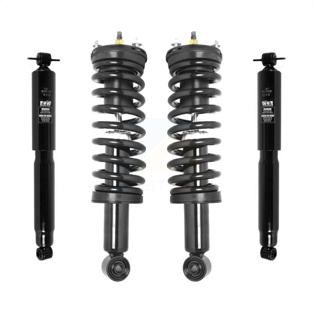 Front Rear Complete Shocks Strut Coil Spring Assembly Kit For 2004-2008 Chevrolet Colorado GMC Canyon Fits 17" 18" Wheels; Excludes All Wheel Drive RWD with front springs K78M-100221 by Transit Auto