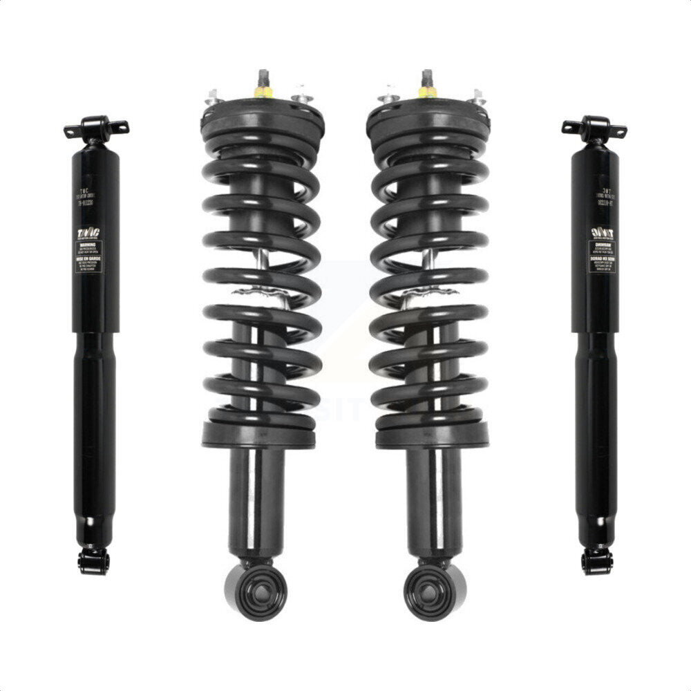 Front Rear Complete Shocks Strut & Coil Spring Kit For 2004-2008 Chevrolet Colorado GMC Canyon Fits 17" 18" Wheels; Excludes All Wheel Drive RWD with Torsion Bar front springs K78M-100222 by Transit Auto