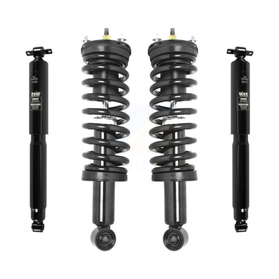 Front Rear Complete Shocks Strut & Coil Spring Kit For 2004-2008 Chevrolet Colorado GMC Canyon Fits 17" 18" Wheels; Excludes All Wheel Drive RWD with Torsion Bar front springs K78M-100222 by Transit Auto