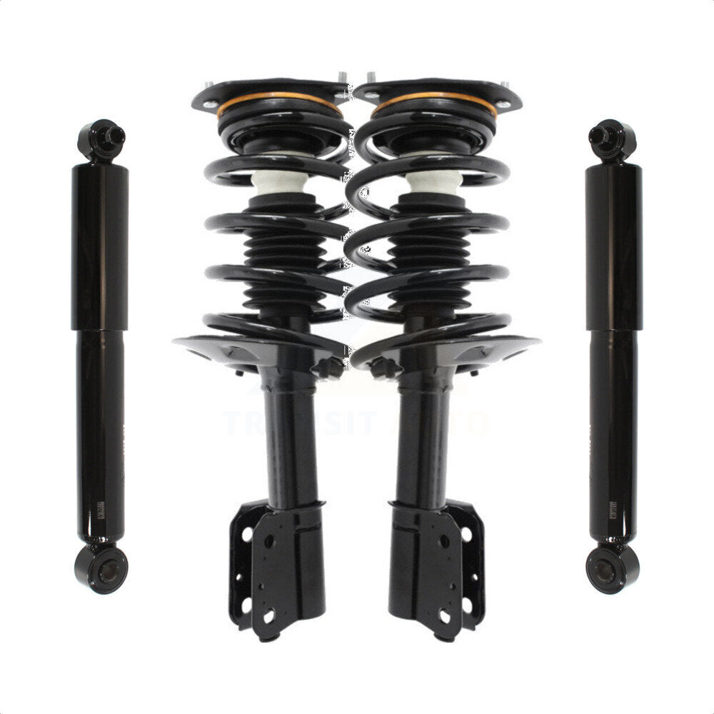 Front Rear Complete Suspension Shocks Strut And Coil Spring Mount Assemblies Kit For Buick Rendezvous Pontiac Aztek Without Automatic Air Leveling System - Left Right Side K78M-100229 by Transit Auto