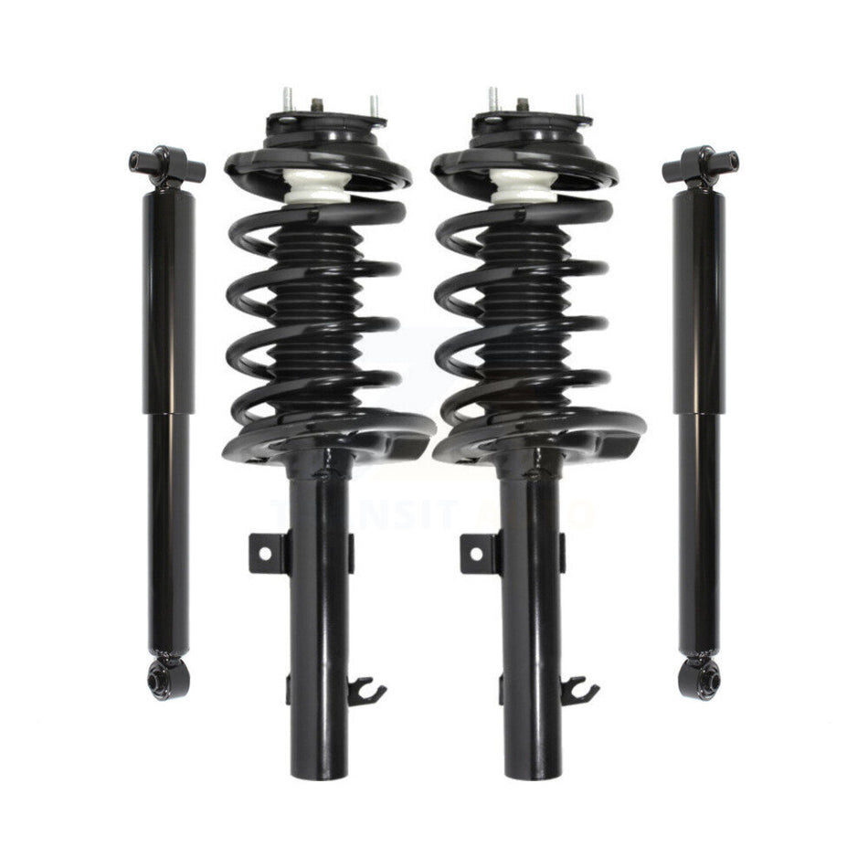 Front Rear Complete Suspension Shocks Strut And Coil Spring Mount Assemblies Kit For Ford Focus Excludes ST Models Sport - Left Right Side (Driver Passenger) K78M-100237