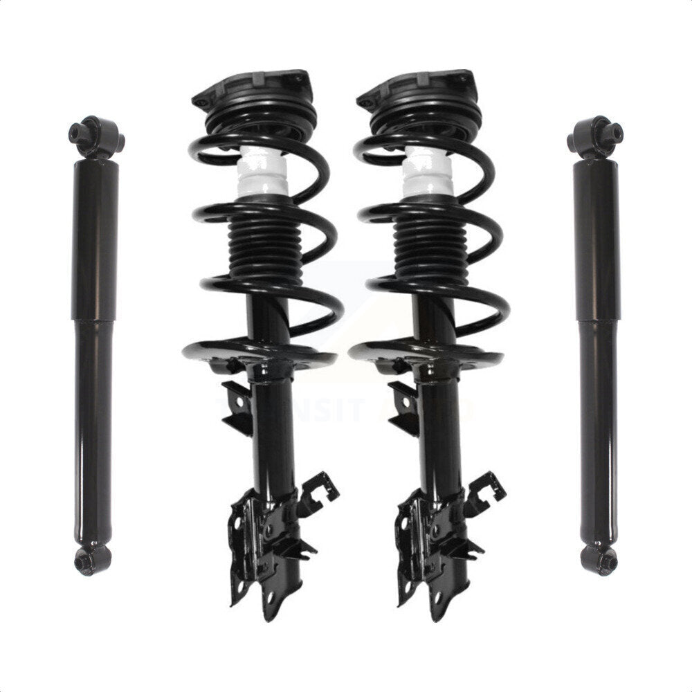 Front Rear Complete Suspension Shocks Strut And Coil Spring Mount Assemblies Kit For Nissan Rogue - Left Right Side (Driver Passenger) K78M-100240 by Transit Auto