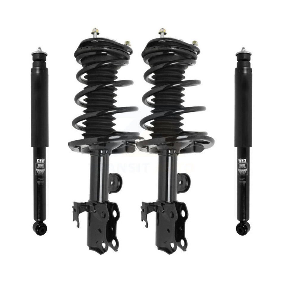 Front Rear Complete Suspension Shocks Strut And Coil Spring Mount Assemblies Kit For 2012-2016 Toyota Prius V - Left Right Side (Driver Passenger) K78M-100241
