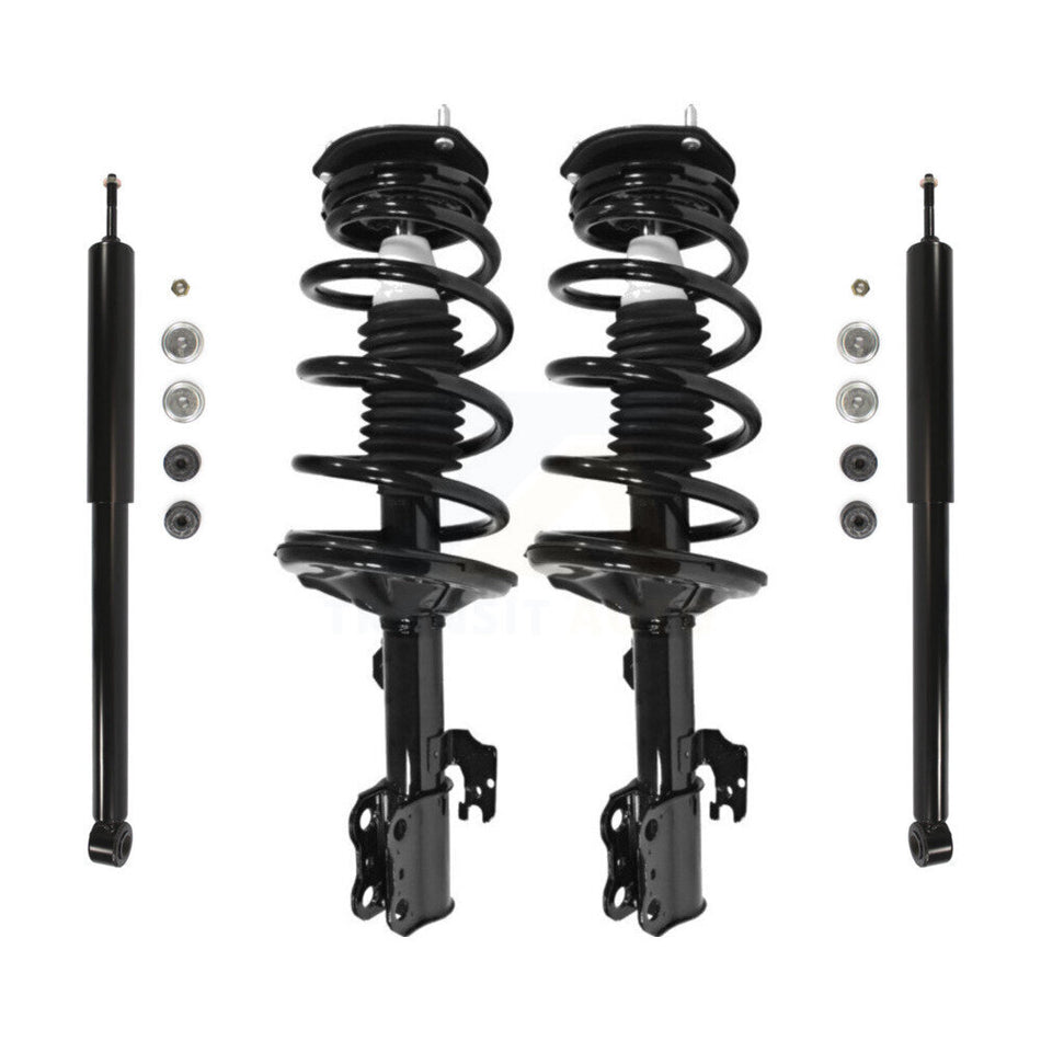 Front Rear Complete Suspension Shocks Strut And Coil Spring Mount Assemblies Kit For Toyota Sienna AWD - Left Right Side (Driver Passenger) K78M-100244
