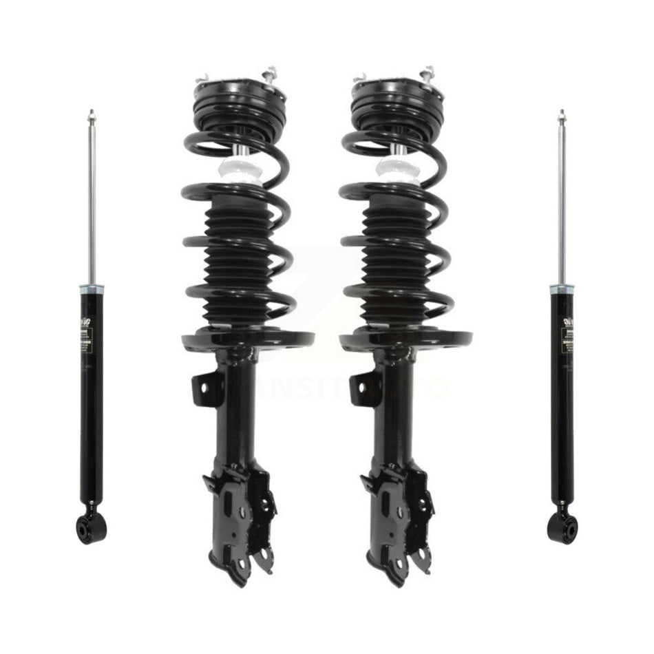 Front Rear Complete Suspension Shocks Strut And Coil Spring Mount Assemblies Kit For 2011-2013 Ford Fiesta - Left Right Side (Driver Passenger) K78M-100250