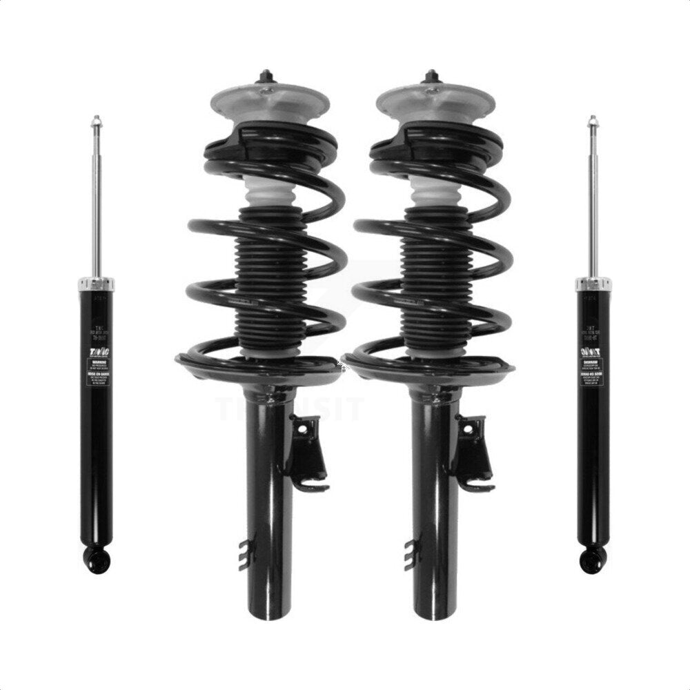 Front Rear Complete Suspension Shocks Strut And Coil Spring Mount Assemblies Kit For 2004-2010 BMW X3 - Left Right Side (Driver Passenger) K78M-100253 by Transit Auto