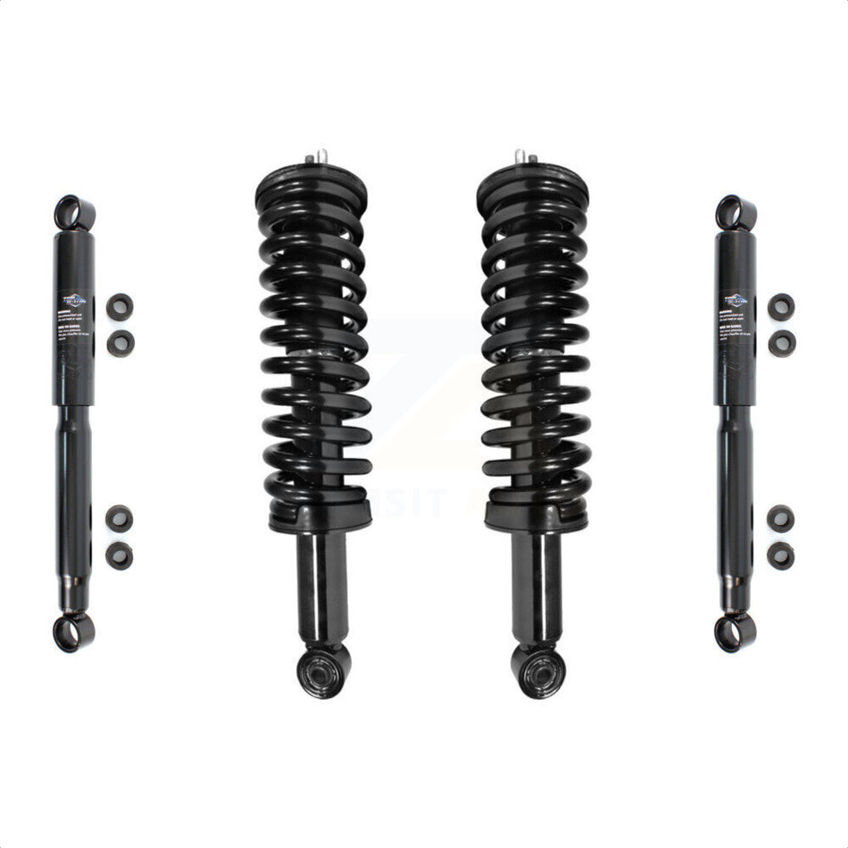 Front Rear Complete Suspension Shocks Strut And Coil Spring Mount Assemblies Kit For Toyota Tacoma Excludes TRD Models; Fits All Wheel Drive Pre-Runner - K78M-100255 by Transit Auto