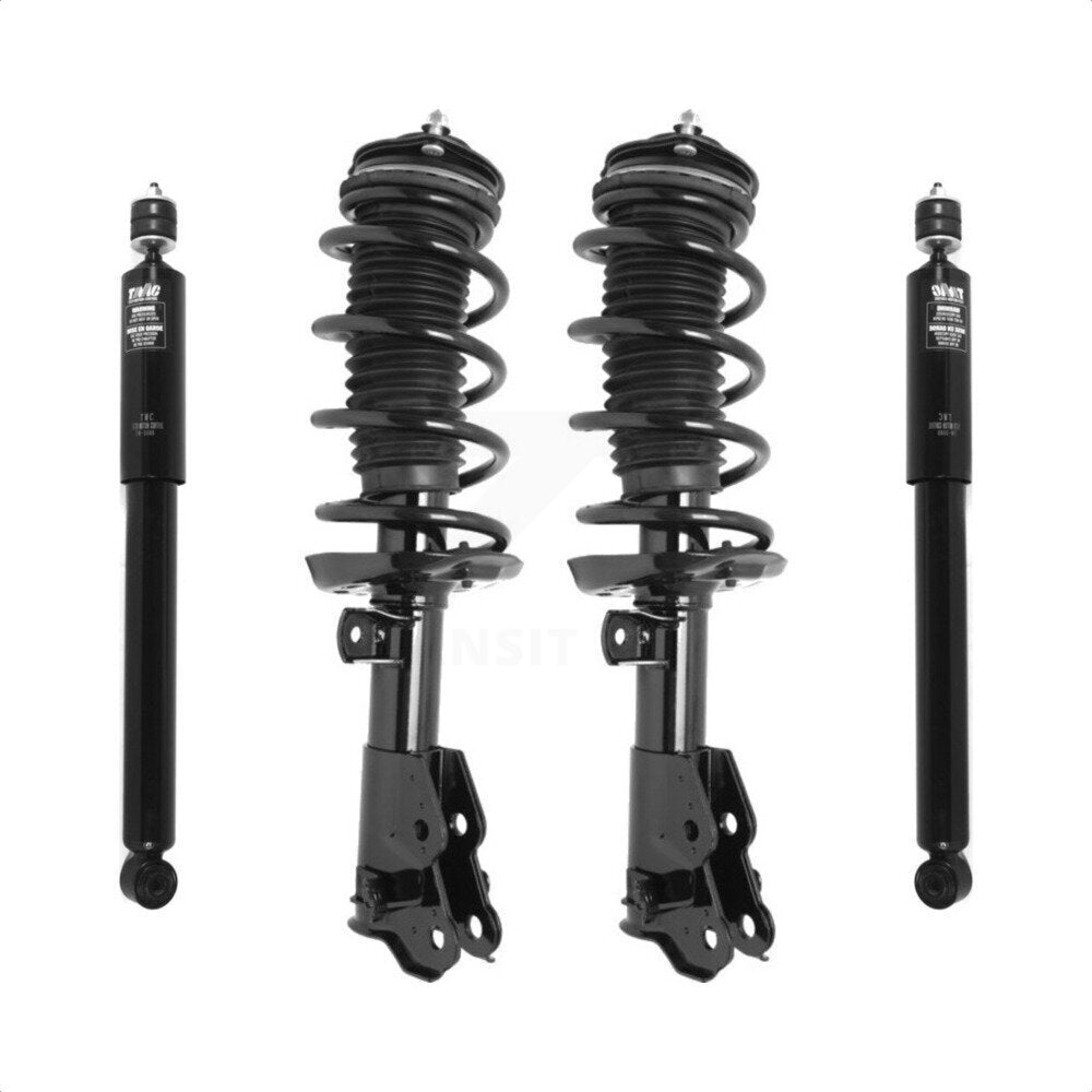 Front Rear Complete Suspension Shocks Strut And Coil Spring Mount Assemblies Kit For Honda Civic Excludes Sedan Si Models - Left Right Side (Driver Passenger) K78M-100258 by Transit Auto