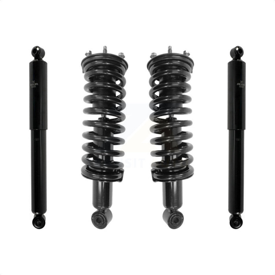 Front Rear Complete Suspension Shocks Strut And Coil Spring Mount Assemblies Kit For Nissan Frontier Suzuki Equator - Left Right Side (Driver Passenger) K78M-100293