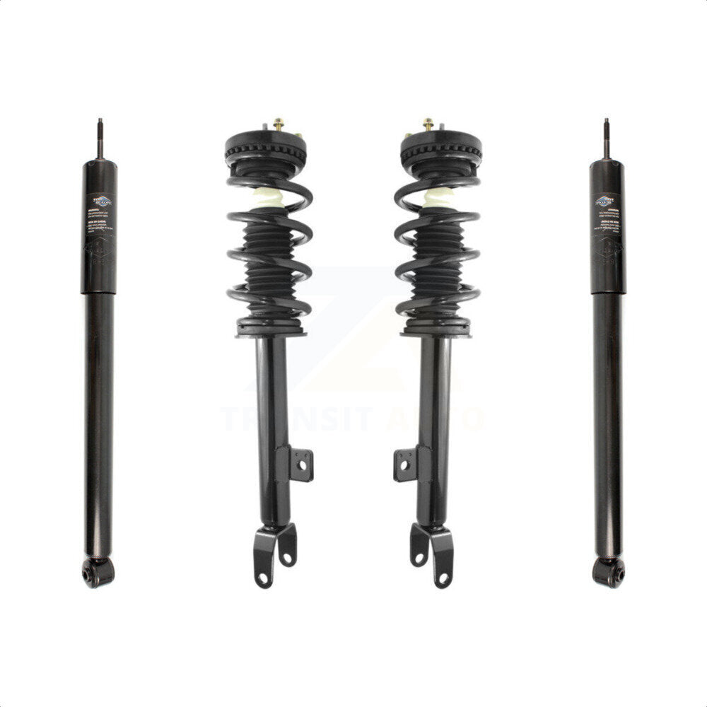 Front Rear Complete Shocks Strut And Coil Spring Assemblies Kit For 2012-2014 Dodge Charger SXT Plus with RWD 3.6L Excludes All Wheel Drive V8 Engine; Fits Models Only K78M-100296 by Transit Auto