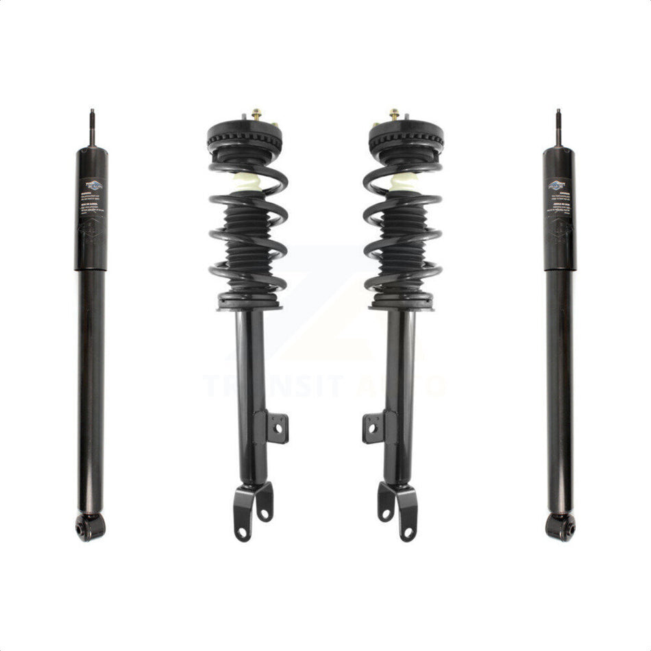 Front Rear Complete Shocks Strut And Coil Spring Assemblies Kit For 2012-2014 Dodge Charger SXT Plus with RWD 3.6L Excludes All Wheel Drive V8 Engine; Fits Models Only K78M-100296 by Transit Auto