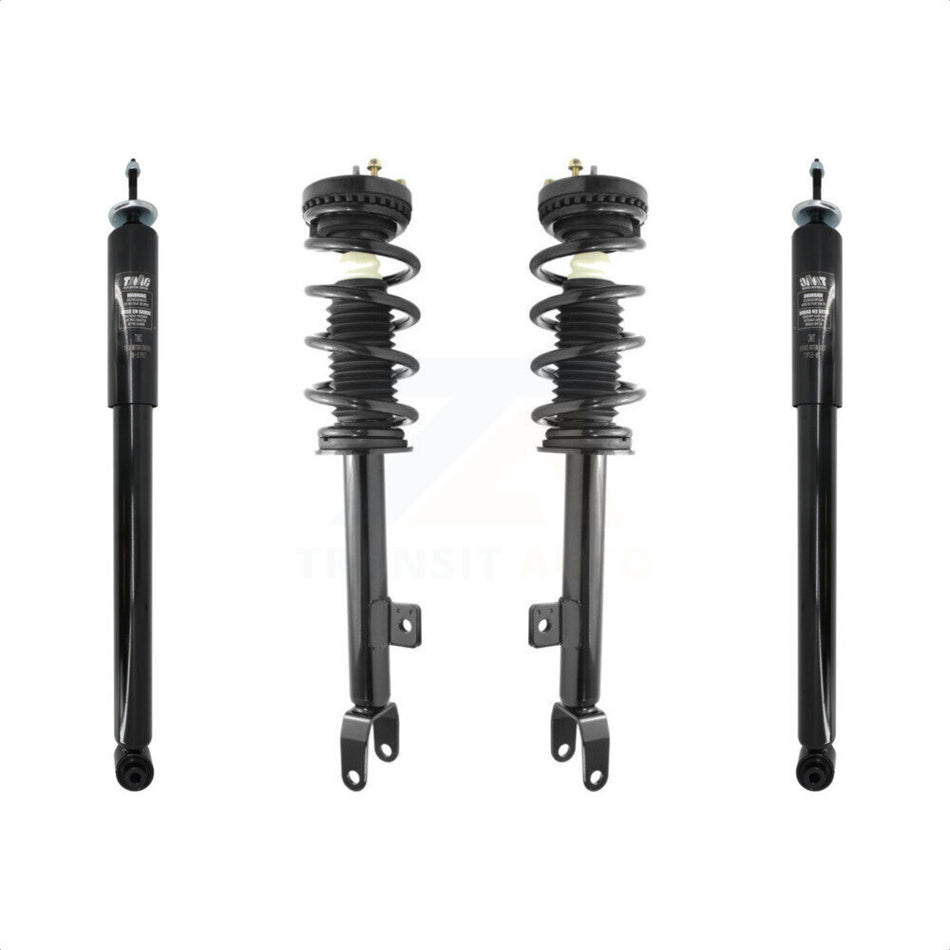 Front Rear Complete Shocks Strut And Coil Spring Assemblies Kit For 2012-2014 Dodge Charger SXT Plus with RWD 3.6L Excludes All Wheel Drive V8 Engine; Fits Models Only K78M-100296