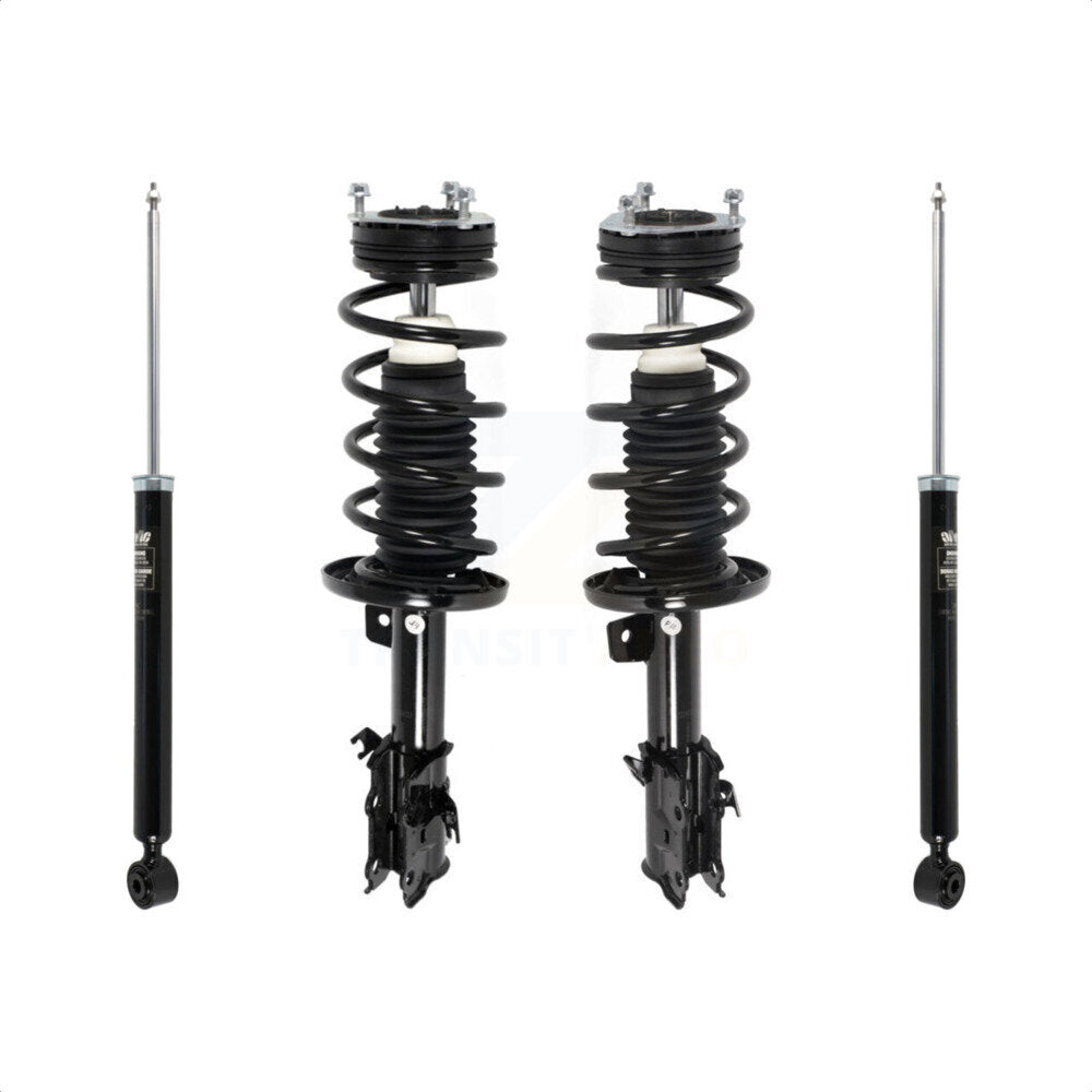 Front Rear Complete Suspension Shocks Strut And Coil Spring Mount Assemblies Kit For Ford Fiesta - Left Right Side (Driver Passenger) K78M-100299 by Transit Auto