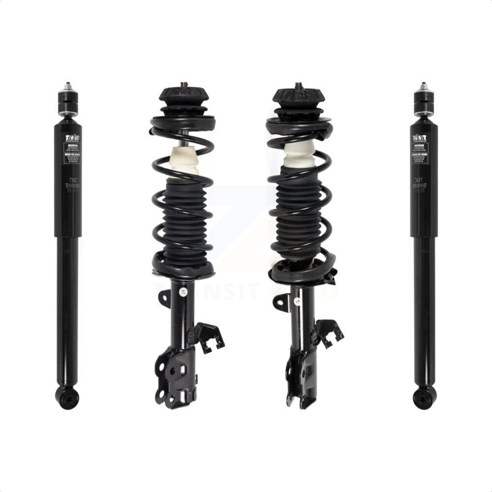 Front Rear Complete Suspension Shocks Strut And Coil Spring Mount Assemblies Kit For Nissan Versa Note - Left Right Side (Driver Passenger) K78M-100300 by Transit Auto