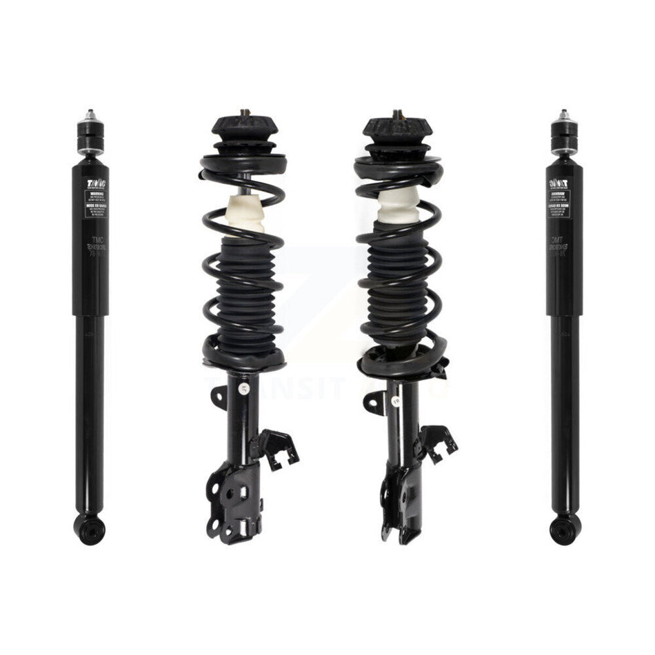 Front Rear Complete Suspension Shocks Strut And Coil Spring Mount Assemblies Kit For Nissan Versa Note - Left Right Side (Driver Passenger) K78M-100300