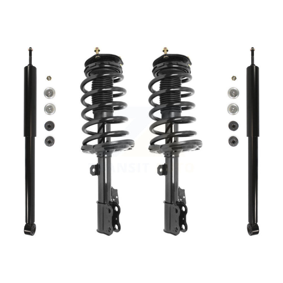 Front Rear Complete Suspension Shocks Strut And Coil Spring Mount Assemblies Kit For 2005-2010 Toyota Sienna AWD 8 Passenger Only - Left Right Side (Driver Passenger) K78M-100302