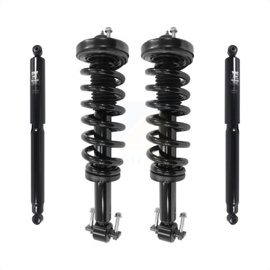 Front Rear Complete Suspension Shocks Strut And Coil Spring Mount Assemblies Kit For Ford F-150 Excludes Wheel Drive - Left Right Side (Driver Passenger) K78M-100305 by Transit Auto