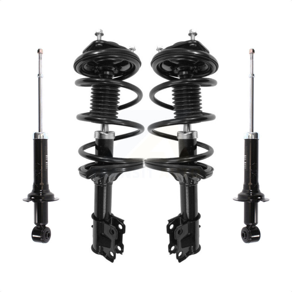 Front Rear Complete Suspension Shocks Strut And Coil Spring Mount Assemblies Kit For Mitsubishi Lancer Excludes Sportback; 2002-2005 ES Models - Left Right Side K78M-100310 by Transit Auto