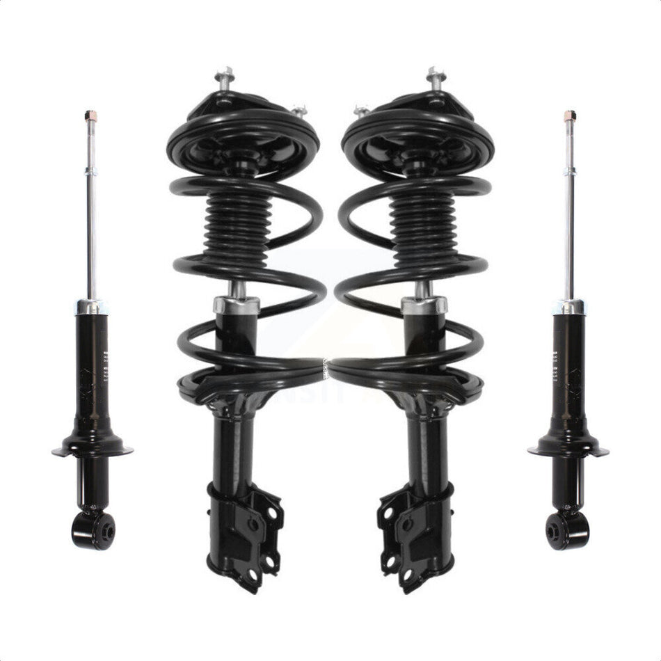 Front Rear Complete Suspension Shocks Strut And Coil Spring Mount Assemblies Kit For Mitsubishi Lancer Excludes Sportback; 2002-2005 ES Models - Left Right Side K78M-100310 by Transit Auto