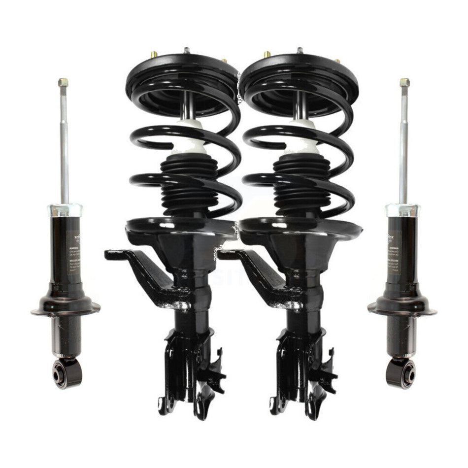 Front Rear Complete Suspension Shocks Strut And Coil Spring Mount Assemblies Kit For Honda Civic Excludes Hybrid Si Models - Left Right Side (Driver Passenger) K78M-100323