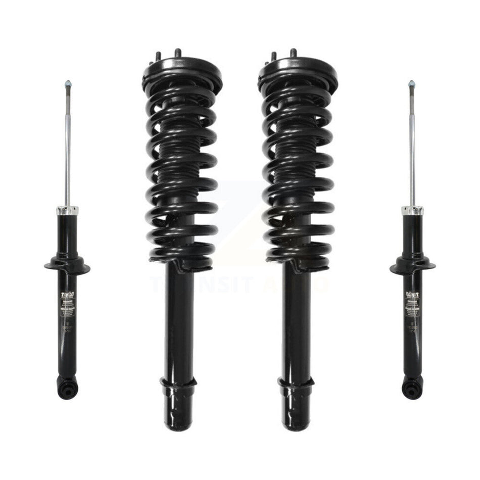 Front Rear Complete Suspension Shocks Strut And Coil Spring Mount Assemblies Kit For Honda Accord Excludes Hybrid - Left Right Side (Driver Passenger) K78M-100324
