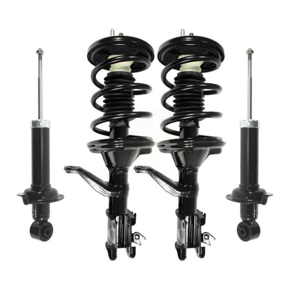 Front Rear Complete Suspension Shocks Strut And Coil Spring Mount Assemblies Kit For 2003-2011 Honda Element - Left Right Side (Driver Passenger) K78M-100326 by Transit Auto