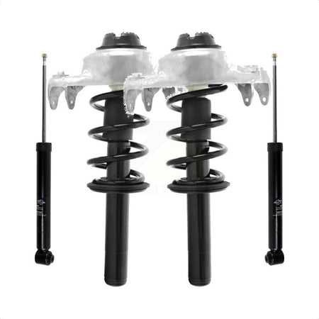 Front Rear Complete Suspension Shocks Strut And Coil Spring Mount Assemblies Kit For 2009 Audi A4 Quattro Excludes Sport Electronic Convertible - Left Right Side K78M-100327 by Transit Auto