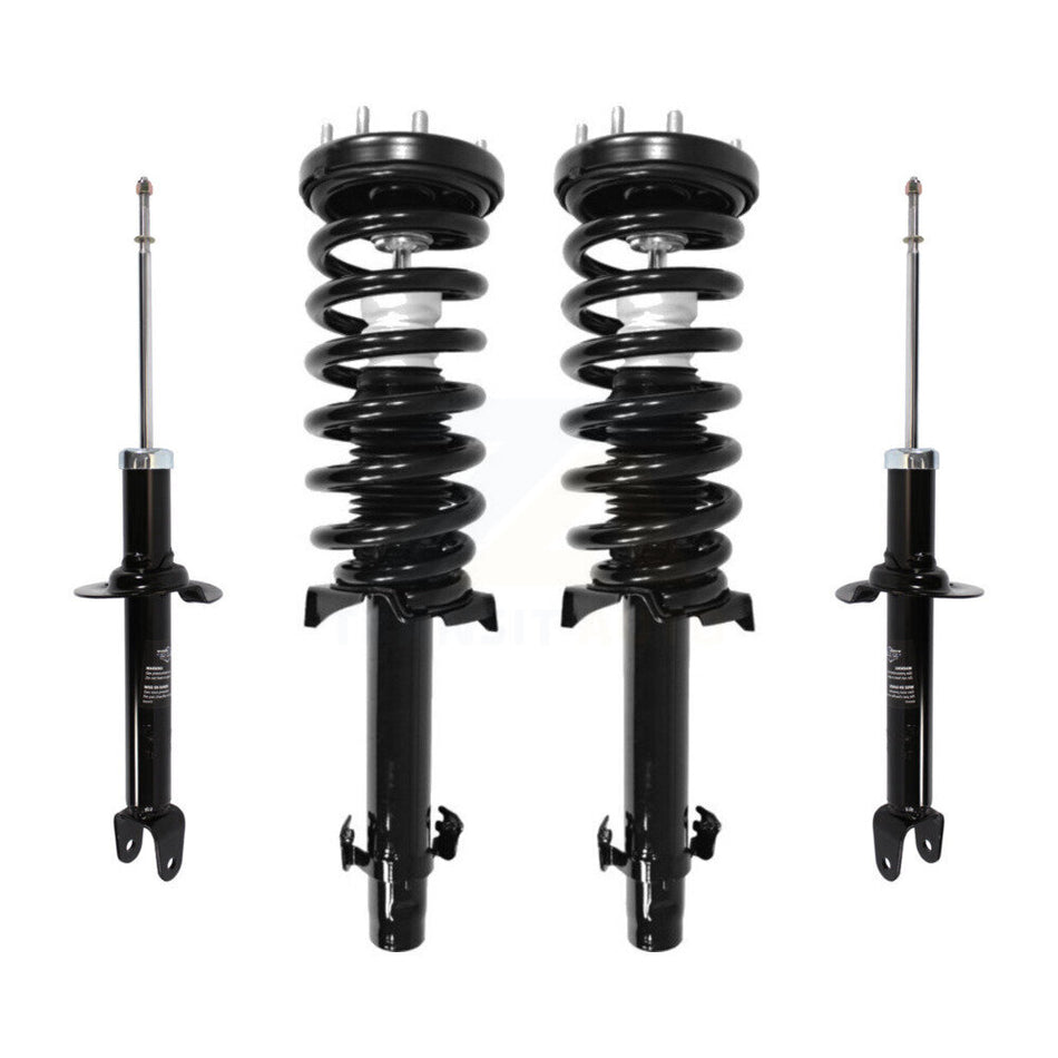 Front Rear Complete Suspension Shocks Strut And Coil Spring Mount Assemblies Kit For Honda Accord Excludes Sedans with V6 engines - Left Right Side (Driver Passenger) K78M-100330