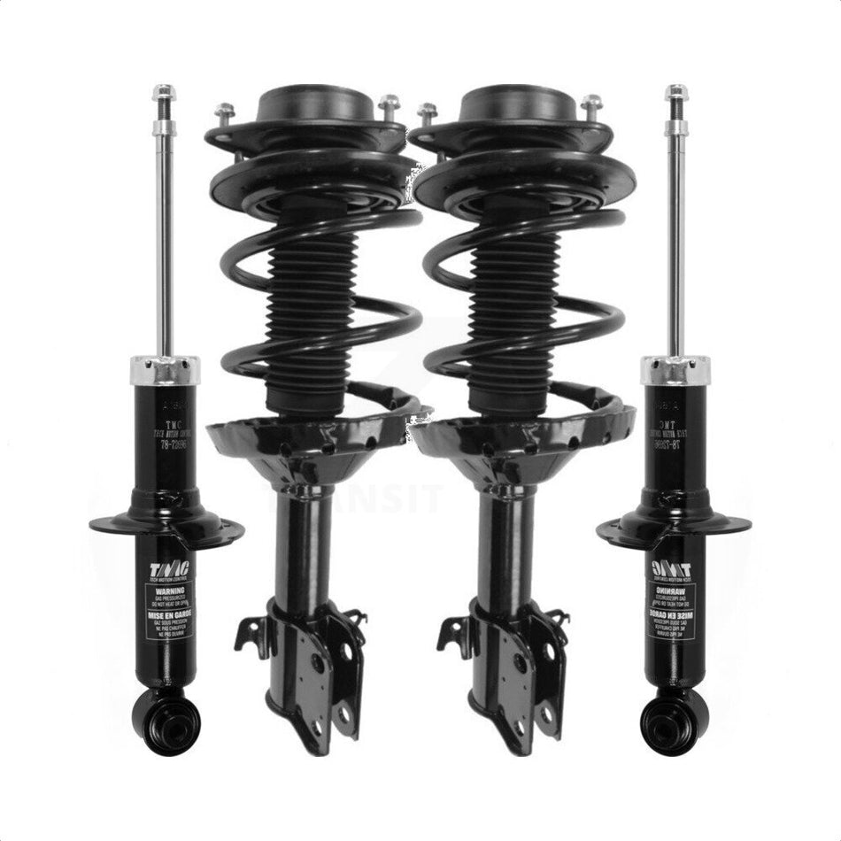 Front Rear Complete Shocks Strut And Coil Spring Mount Assemblies Kit For 2012-2014 Subaru Impreza Limited Sport Base Premium Excludes WRX Models - K78M-100333 by Transit Auto